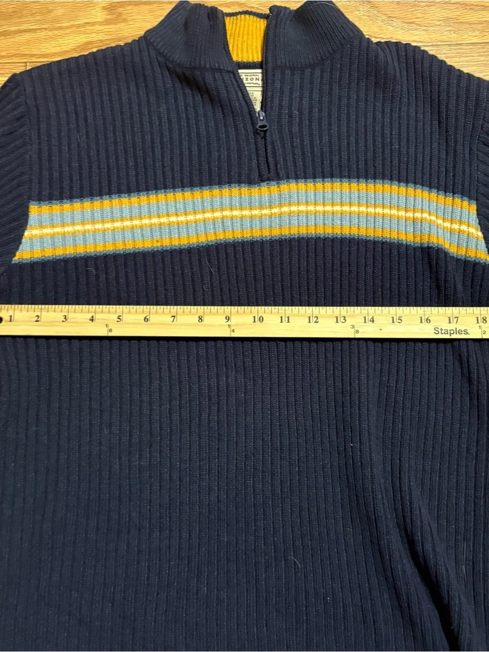 Vintage Arizona Jean Co Heavyweight Quarter Zip Sweater Knit Men’s Small Y2K 90s